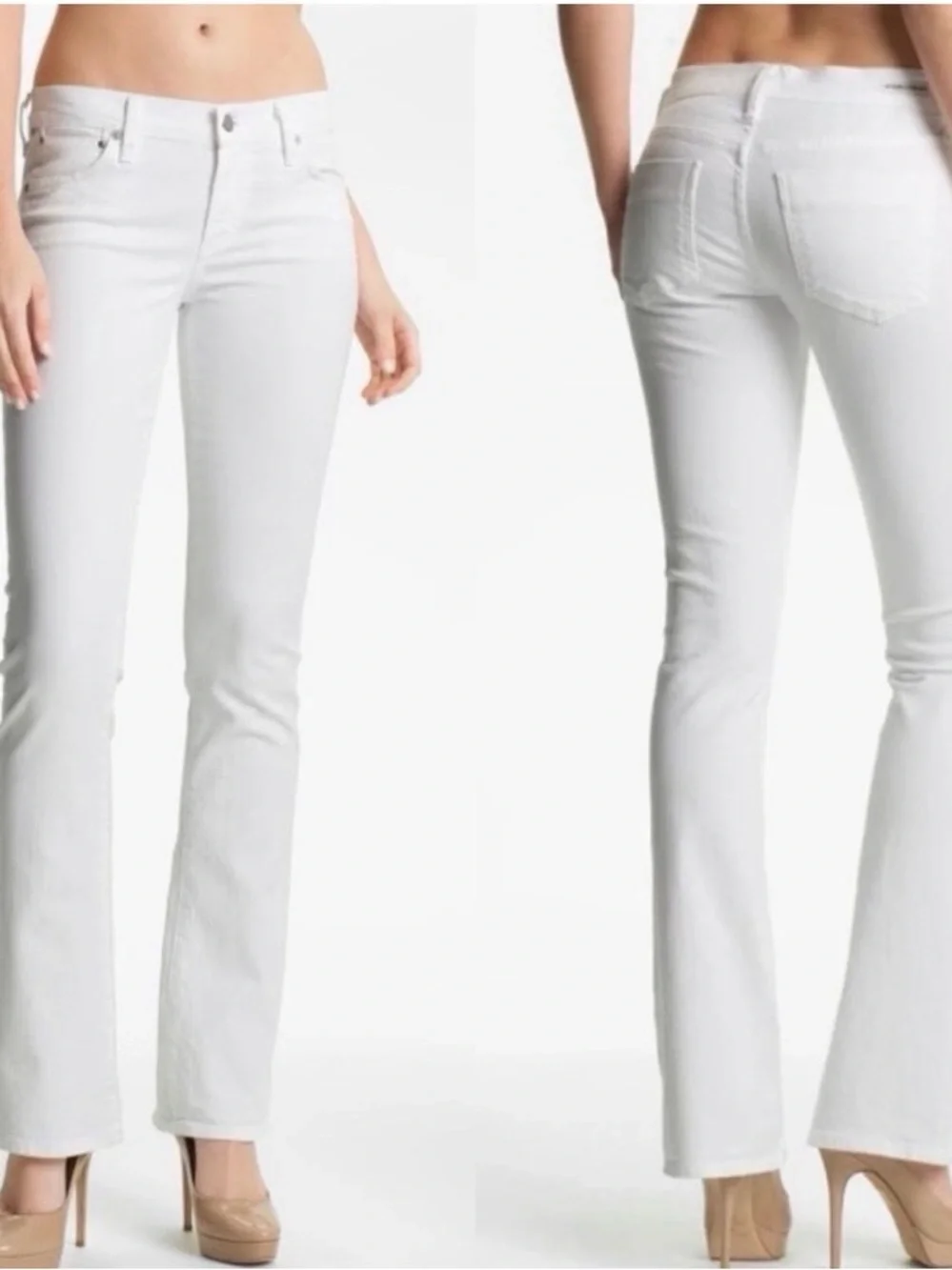 CITIZENS OF HUMANITY Emmanuelle  Boot Flare Leg Jeans White Size 29